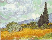 Cornfield with Cypresses Vincent Van Gogh
